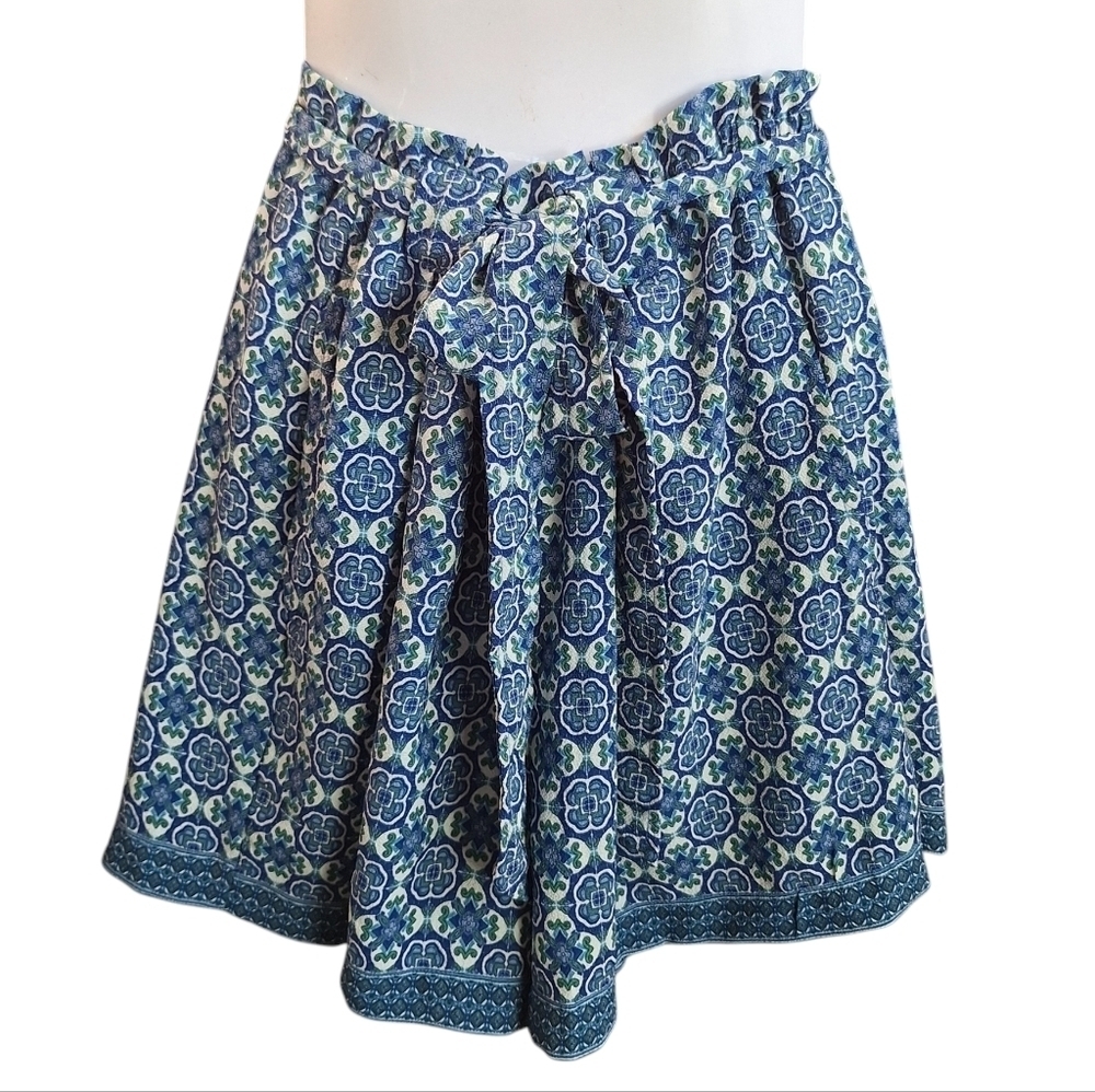 NWT Max Studio Shorts Paperbag Waist & Belt Blue & White Lightweight XLarge - Picture 2 of 11